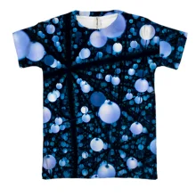3D футболка White balls pattern