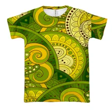 3D футболка Green mandala