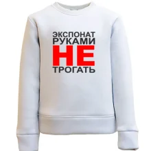 Детский свитшот Экспонат руками не трогать