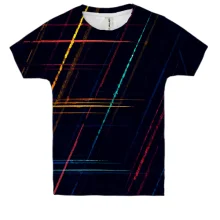 Дитяча 3D футболка Colored rays