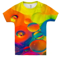 Дитяча 3D футболка Rainbow drops 2