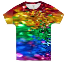 Дитяча 3D футболка Rainbow sequins