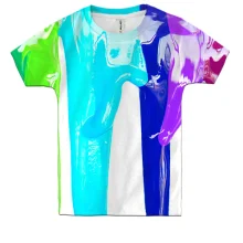 Дитяча 3D футболка Rainbow streaks