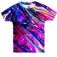 Дитяча 3D футболка Rainbow abstraction 2
