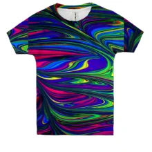 Детская 3D футболка Rainbow abstraction 3