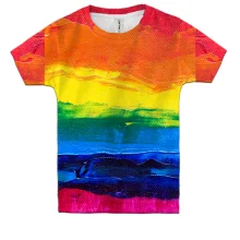 Дитяча 3D футболка Rainbow Abstraction 5