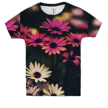Дитяча 3D футболка Pink and white flowers