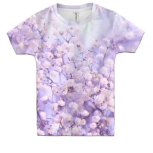Дитяча 3D футболка Cute pink flowers