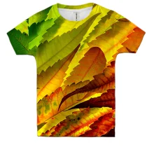 Дитяча 3D футболка Autumn leaves pattern