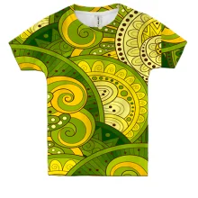 Дитяча 3D футболка Green mandala
