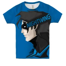 Дитяча 3D футболка NIGHTWING з героєм у масці