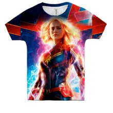 Детская 3D футболка Captain Marvel