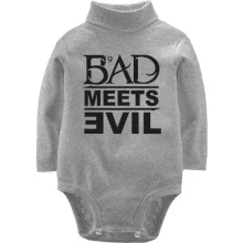 Дитяче боді з довгим рукавом Bad Meets Evil