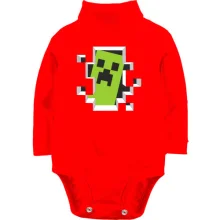 Детское боди с длинным рукавом Crash Minecraft