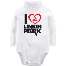 Детское боди с длинным рукавом I love linkin park (Я люблю Linkin Park)