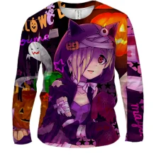 Мужской 3D лонгслив Anime halloween girls