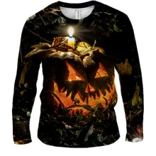 Мужской 3D лонгслив Halloween pumpkin art 2