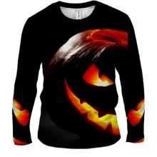 Мужской 3D лонгслив Halloween pumpkin art 3