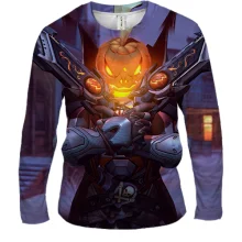 Мужской 3D лонгслив Halloween warrior