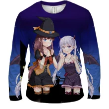 Мужской 3D лонгслив Halloween anime girls