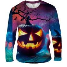 Мужской 3D лонгслив Halloween pumpkins 2