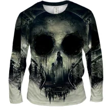 Мужской 3D лонгслив Skull of mystic
