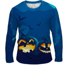 Мужской 3D лонгслив Halloween pumpkins 4