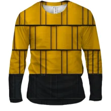 Чоловічий 3D лонгслів Yellow-black pattern