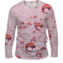 Мужской 3D лонгслив Pink bubbles pattern