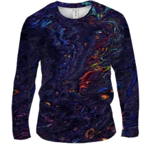 Мужской 3D лонгслив Abstraction neon drops
