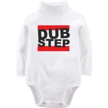 Дитяче боді з довгим рукавом Dub step (напис)