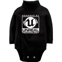 Детское боди с длинным рукавом Unreal technology powered by