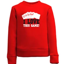 Детский свитшот I love tnis game
