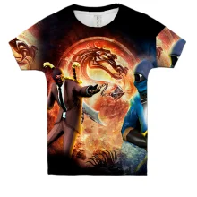 Детская 3D футболка MORTAL KOMBAT.