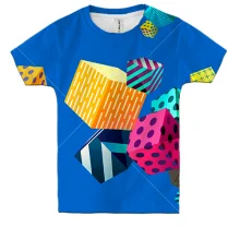 Детская 3D футболка Cubes abstraction