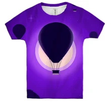 Дитяча 3D футболка Balloon purple