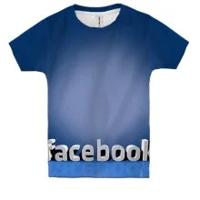Детская 3D футболка the facebook