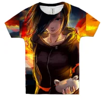 Дитяча 3D футболка Anime girl sunset