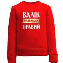 Дитячий світшот Валік завжди правий