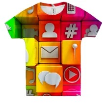 Детская 3D футболка Multicolor icons
