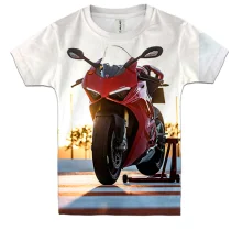 Детская 3D футболка Red motorcycle