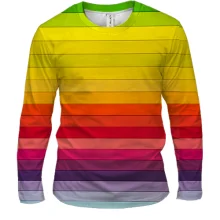 Мужской 3D лонгслив Multicolor horizontal stripes