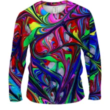 Мужской 3D лонгслив Multicolor abstraction