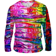Чоловічий 3D лонгслів Rainbow abstraction