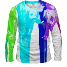Чоловічий 3D лонгслів Rainbow streaks