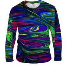 Мужской 3D лонгслив Rainbow abstraction 3
