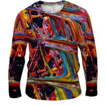 Чоловічий 3D лонгслів Multicolor abstraction 3