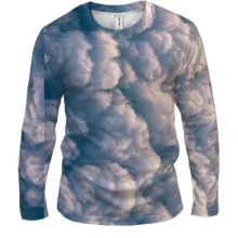 Мужской 3D лонгслив Cloud pattern