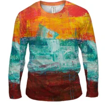 Мужской 3D лонгслив Multicolor abstraction 6