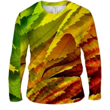 Чоловічий 3D лонгслів Autumn leaves pattern